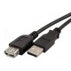 Кабель ГАРНИЗОН USB (шт) - USB (гн), 1м, черный, 107-298 