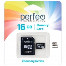 Карта памяти Perfeo microSD 16GB High-Capacity (Class 10) economy series