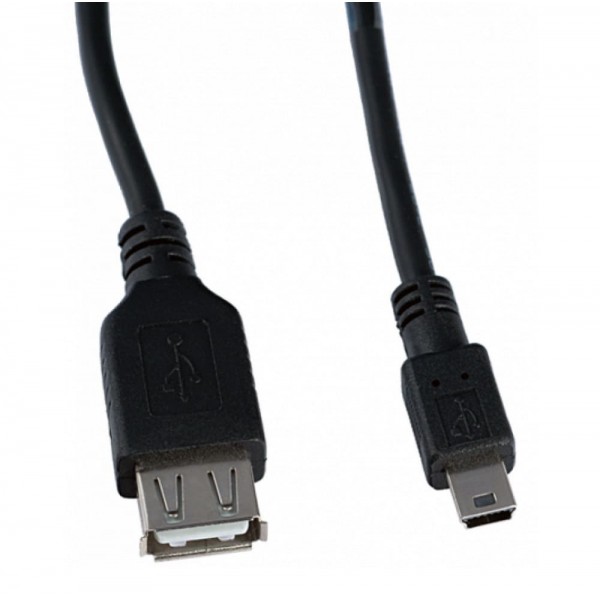 Кабель VS USB2.0 А розетка - miniUSB 5P вилка 1 м U210