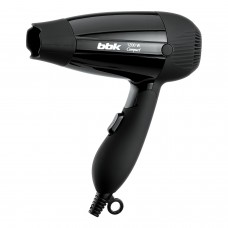 Фен BBK BHD1200, 1200 Вт, складной, черный