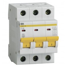 Автоматический выключатель IEK BA47-29 3P 16A 4.5кА MVA20-3-016-C